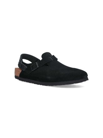 Birkenstock Womens Sandals Black Suede Leather