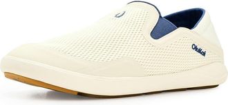 Olukai Moku Slip-on Mens Shoes White Sand/Trench Blue : 10.5 D - Medium, Textile