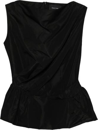 Simone Rocha Top drappeggiato - Nero