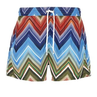 Missoni Beachwear, male, Multicolor, Size: M Macro Zigzag Swimsuit