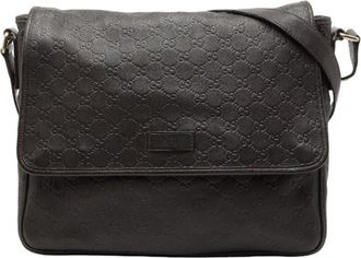 Gucci Guccissima Brown Leather Shoulder Bag (Pre-Owned)