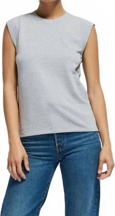 Nation Ltd Patti Muscle Tank Top In Heather Grey