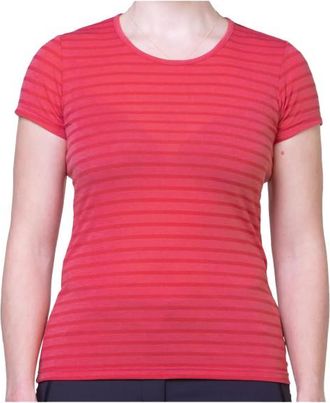 Mountain Equipment Groundup Stripe Tee Funktionsshirt für Damen | rosa