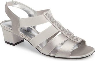 David Tate Womens Eve Sandal In Satin Silver