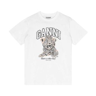 Ganni Dames, Tops, Wit, Maat: M Jersey