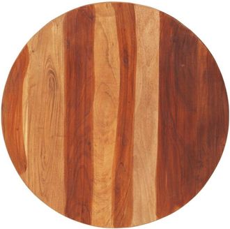 vidaXL vidaXL Piano Tavolo in Legno Massello di Acacia Rotondo 25-27 mm 70 cm