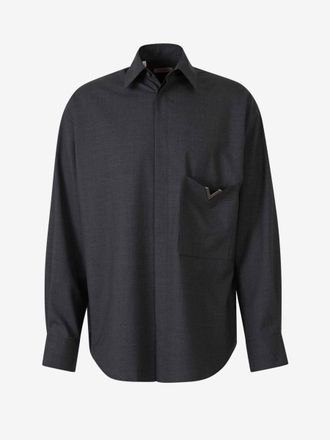 Valentino Garavani Logo Wool Shirt