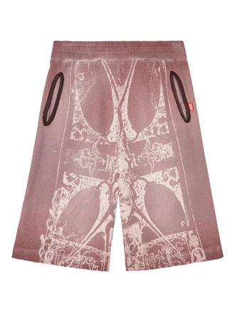 Diesel Warky shorts met print - Roze