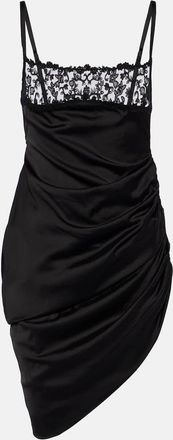 Jacquemus La Saudade brodee satin minidress