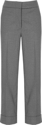 PESERICO Rechte broek - Dames - Straight fit broeken - Grijs - S - Broeken