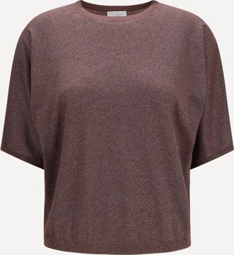 Brunello Cucinelli Short-sleeve cashmere and silk Sweater Female L