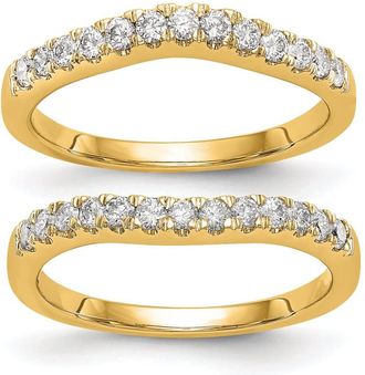 Diamond2Deal 14k Gold Lab Grown Diamond Wedding Band Ring 0.63Ct Clarity- VS Color- G-H