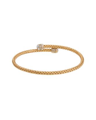 Meshmerise 18K Over Silver 0.15 Ct. Tw. Diamond Mesh Bangle Bracelet