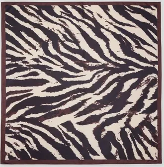 Mango Foulard animal print cioccolato - Donna - Taglia unica - MANGO
