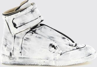Maison Margiela Sneakers alte Future in pelle di vitello bicolore con velcro