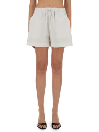 Moschino Cotton-Blend Wide Fit Shorts - White