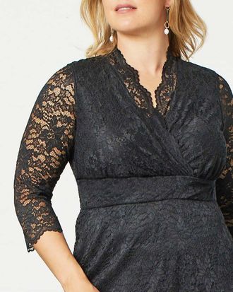 Kiyonna Scalloped Boudoir Lace Dress