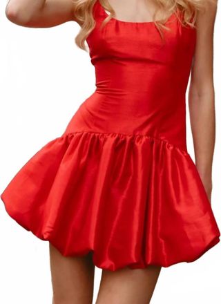Hutch Lowry Dress In Poppy Red