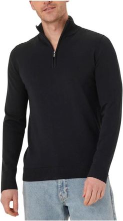 Saint Steve Saint Steve, Hoodies & sweatvesten, Heren, Zwart, M, Zwarte Half Zip Trui