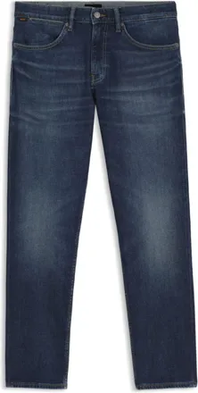 BOSS Tapered-fit jeans with stretch cotton and contrast stitching