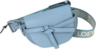Loewe Tweedehands leren schoudertassen - Dames - Vintage Schoudertas - Blauw - ONE Size - Leer - Vintage