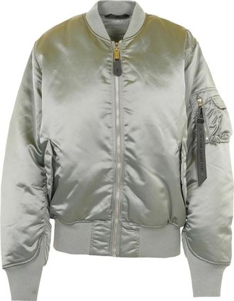 Alpha Industries Ma-1 Base Flight Bomberjack - Dames - Bomber jackets - Grijs - M - Nylon - Jassen