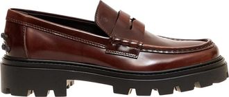 Tod's Bruin leren Loafer schoenen - Dames - Loafers - Bruin - 38 1/2 EU - Leer - Schoenen