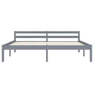 Berkfield Home Modern Bed Frame Grey Solid Pine Wood 160x200 cm