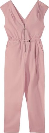 Patrizia Pepe Jumpsuits & Playsuits, Dames, Oranje, S, Katoen, Poplin Jumpsuit met Riem