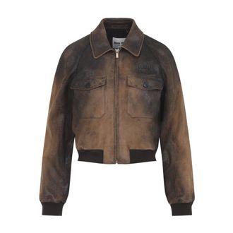 Miu Miu Mujer, Chaquetas, Marr&oacute;n, Talla: M