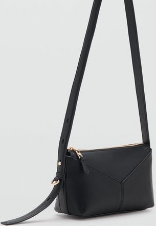 Mango Borsa a tracolla rettangolare nero - Donna - Taglia unica - MANGO