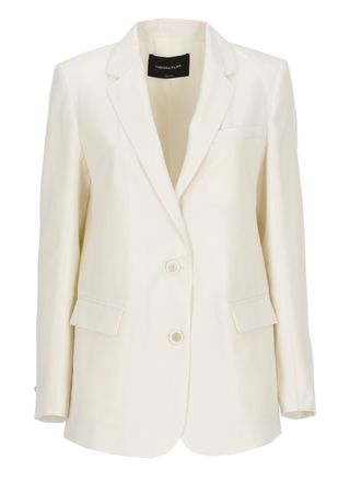 Fabiana Filippi Ivory Jewel Button Blazer