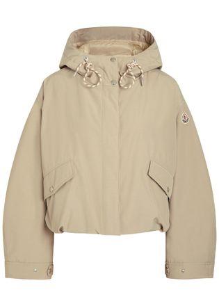 Moncler Eucalyptus Padded Hooded Shell Jacket - Beige - 3 (UK 14 / L)