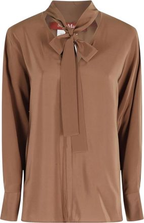 Max Mara Bow-collar Silk Blouse