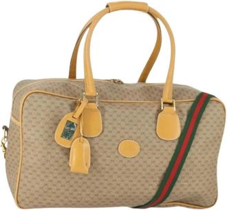Gucci Pre-owned Plastic Weekendtas - Dames - Vintage Weekendtas - Beige - ONE Size - Vintage