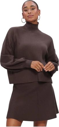 Moss Copenhagen Truien & Vesten, Dames, Bruin, S/M, Polyester, Mercy East M Pullover