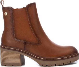 Xti Womens Faux Leather Booties In Camel