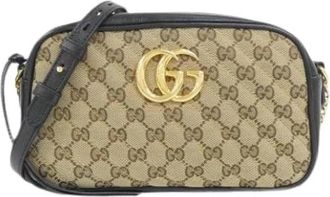Gucci Pre-owned Vintage Schoudertas - Dames - Vintage Schoudertas - Beige - ONE Size - Leer - Vintage