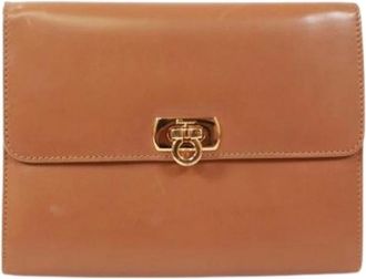 Ferragamo Pre-owned Clutches, female, Brown, Size: ONE SIZE Pre-owned Pouch
