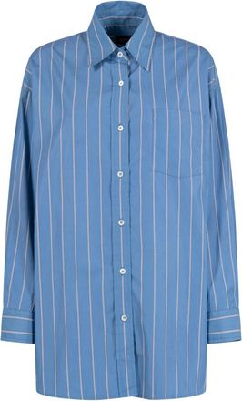 A.P.C. Blue Relaxed Stripes Shirt