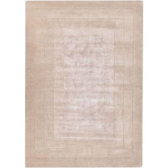 Beliani Area Rug Beige Viscose and Wool Solid Pattern 160 x 230 cm Modern Glam Style AMADO