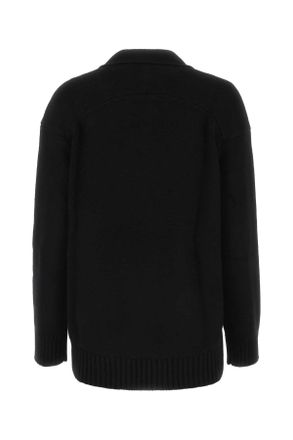 Jil Sander Womens Black Cashmere Blend Cardigan 001 Maglieria