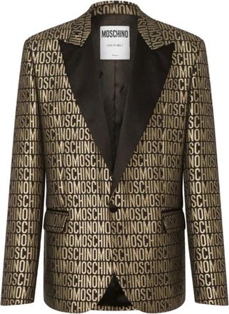 Moschino Logo Lurex Jas - Heren - Blazers - Veelkleurig - L - Katoen - Jassen