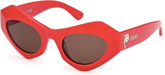Pucci Emilio Pucci EP0214 66J Womens Sunglasses Red Size 50