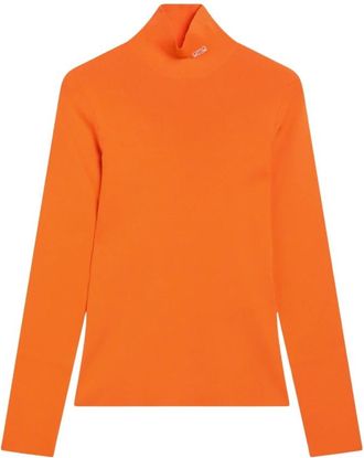 Loewe Viscose Blend Turtleneck Top - Dames - Coltruien - Oranje - L - Truien & Vesten
