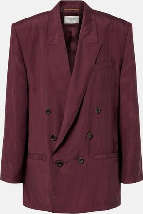 Saint Laurent Double-breasted silk blazer