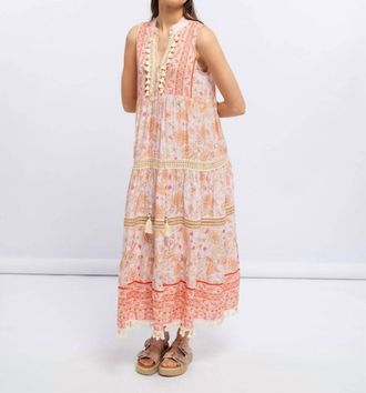 SMF Paisley Maxi Dress In Pink