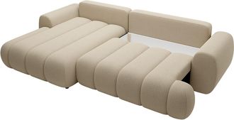 Vente-Unique Sof&aacute; rinconera izquierda de tela beige FRIDORA