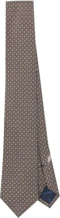 Ferragamo Beige Classic Printed Tie