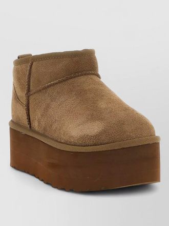 UGG leather platform ankle boots